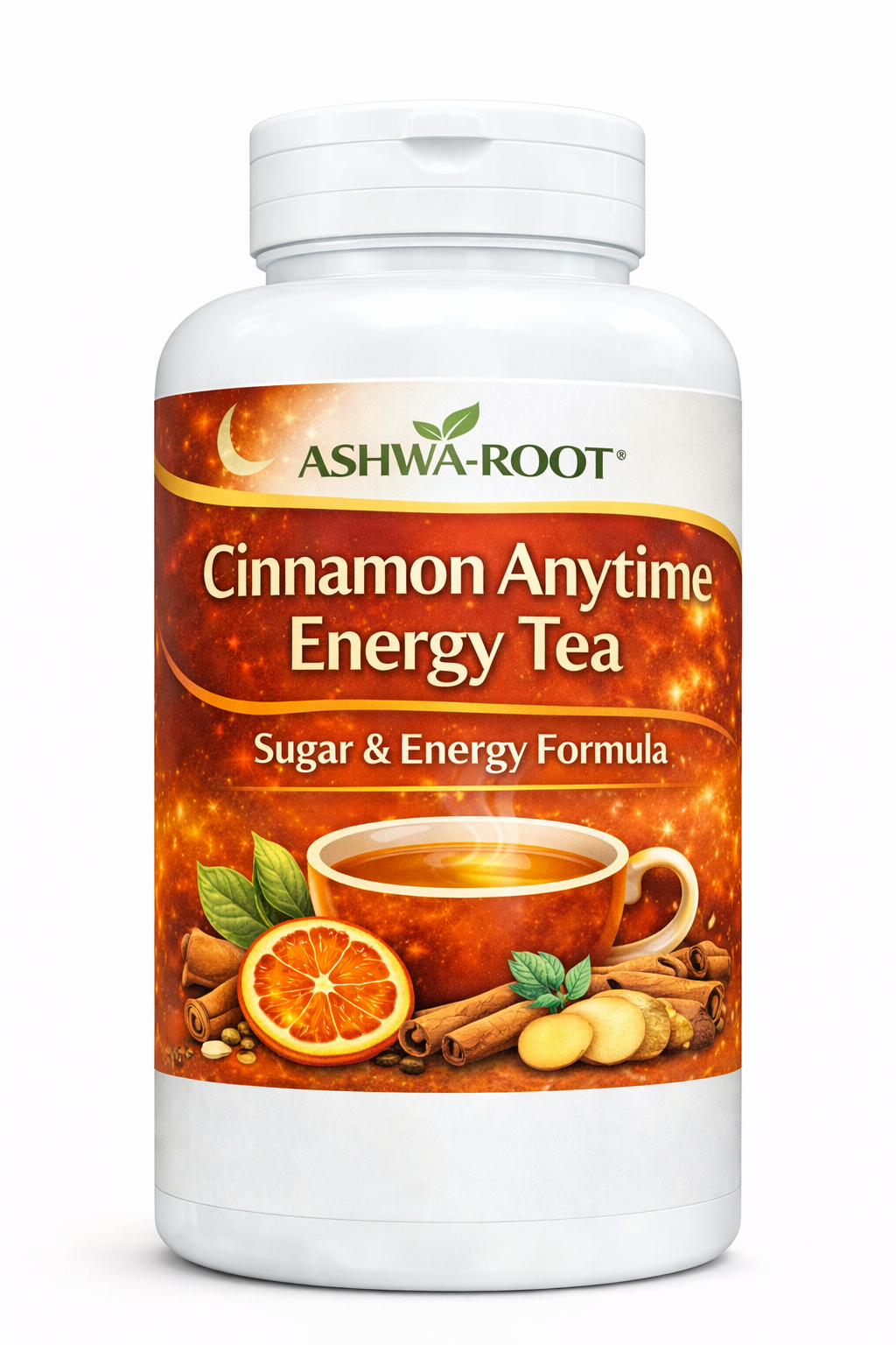Ashwa-Root Cinnamon Anytime Energy Tea – Sugar & Energy Herbal Formula