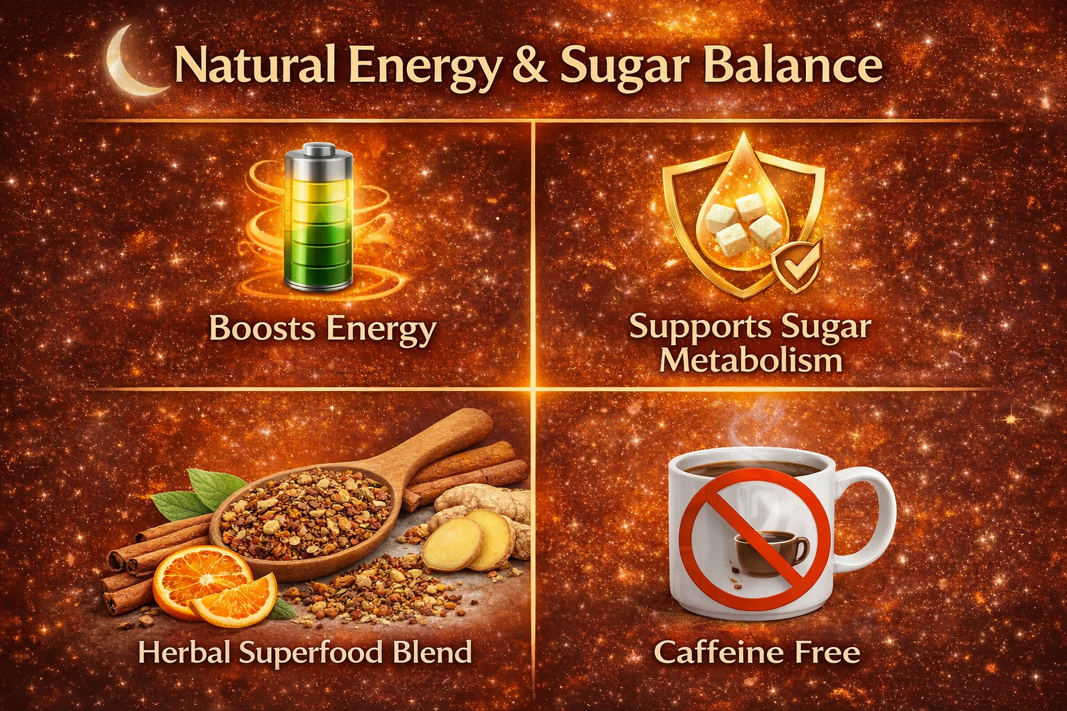 Ashwa-Root Cinnamon Anytime Energy Tea – Sugar & Energy Herbal Formula