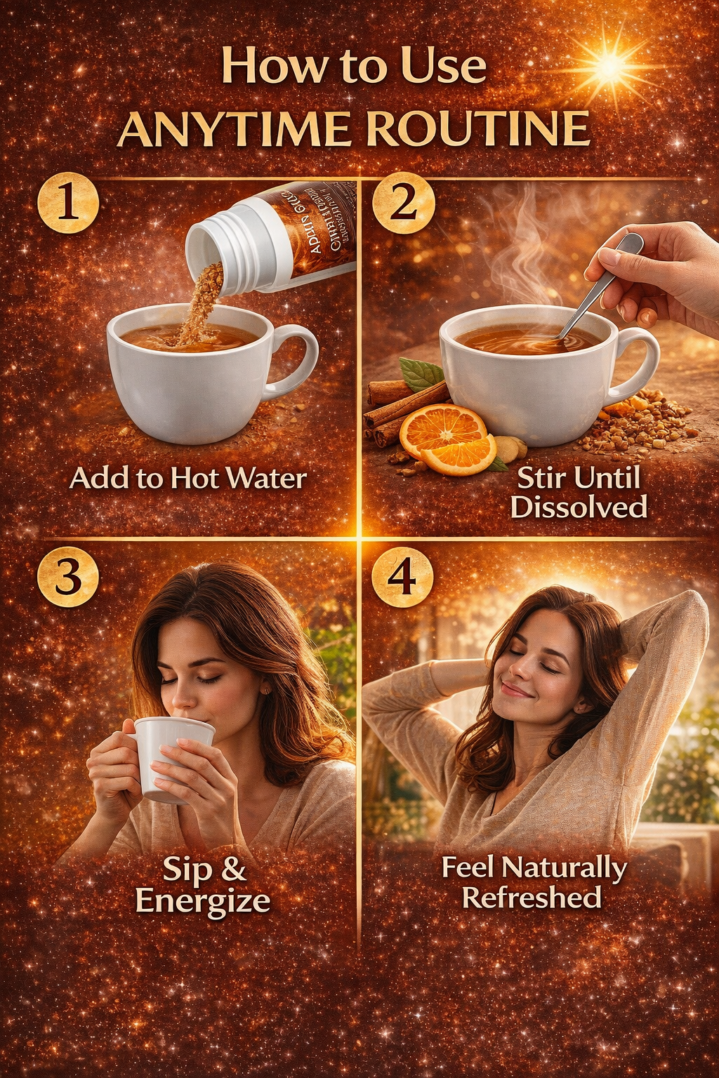 Ashwa-Root Cinnamon Anytime Energy Tea – Sugar & Energy Herbal Formula