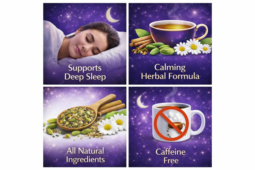Ashwa-Root Cardamom Night Tea – Sleep & Relax Herbal Formula