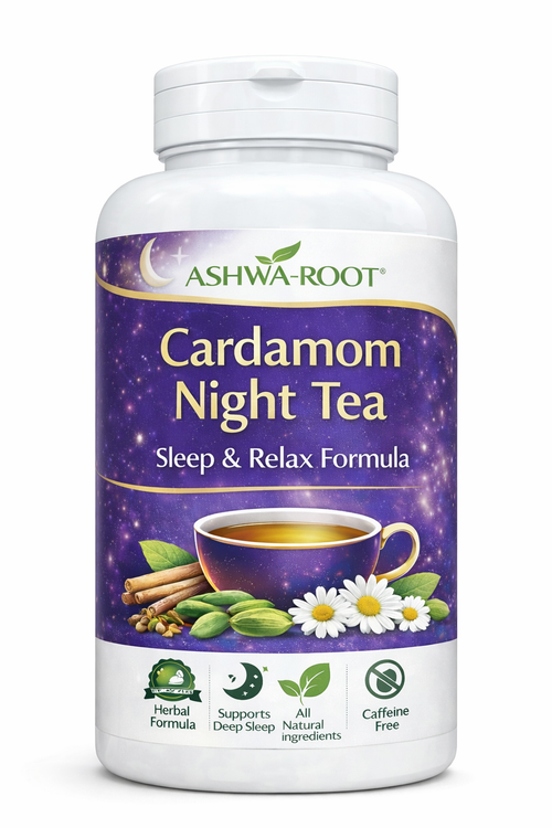Ashwa-Root Cardamom Night Tea – Sleep & Relax Herbal Formula