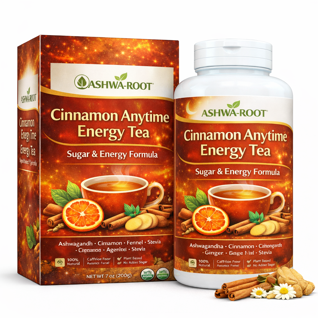 Ashwa-Root Cinnamon Anytime Energy Tea – Sugar & Energy Herbal Formula